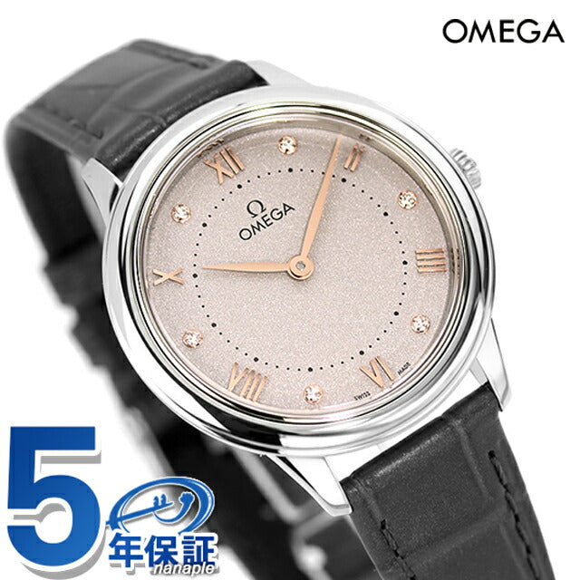 【国内即納】OMEGA デ・ヴィル 434.13.30.60.56.001 レディース De Ville Prestige 30 mm, ステンレススティール レザー