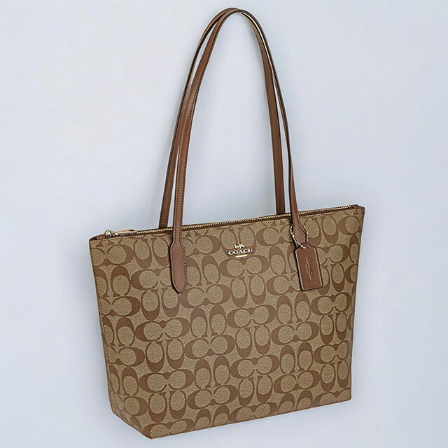 コーチ トートバッグ レディース ブランド COACH シグネチャー 4455 IME74 1 ベージュ/ライトブラウン 4455-IME74-1