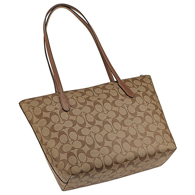 コーチ トートバッグ レディース ブランド COACH シグネチャー 4455 IME74 1 ベージュ/ライトブラウン 4455-IME74-1