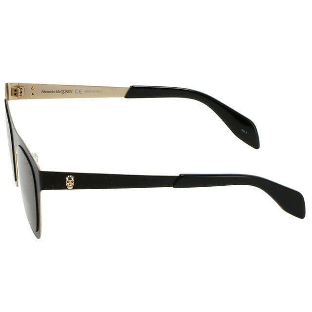 アレキサンダー・マックイーン サングラス メンズ レディース ブランド Alexander McQueen AM0280S ブラック/ゴールド AM0280S-001-SMT-SUN-UNI