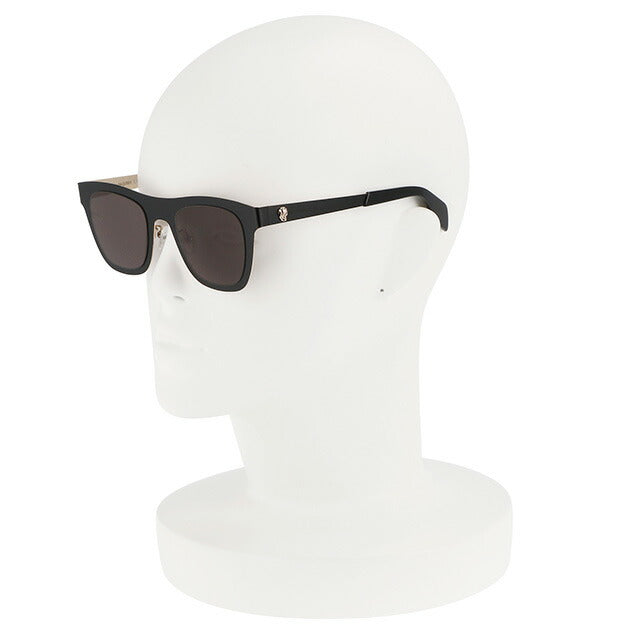 アレキサンダー・マックイーン サングラス メンズ レディース ブランド Alexander McQueen AM0280S ブラック/ゴールド AM0280S-001-SMT-SUN-UNI