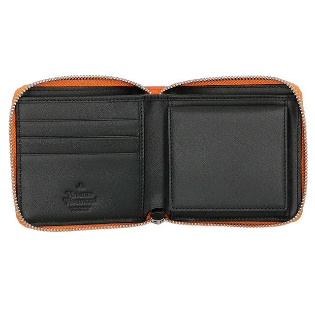 ヴィヴィアン・ウエストウッド 二つ折り財布 レディース ブランド Vivienne Westwood 51010043 オレンジ 51010043SAFF-ORG-F401