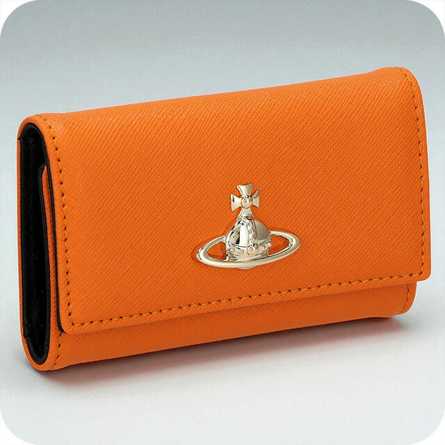 ヴィヴィアン・ウエストウッド キーケース レディース ブランド Vivienne Westwood レザー 51020001 オレンジ/ブラック 51020001SAFF-ORG-F401