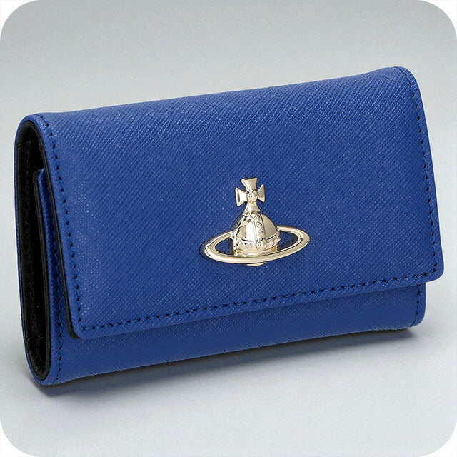 ヴィヴィアン・ウエストウッド キーケース レディース ブランド Vivienne Westwood レザー 51020001 ブルー/ブラック 51020001SAFF-BLU-K405