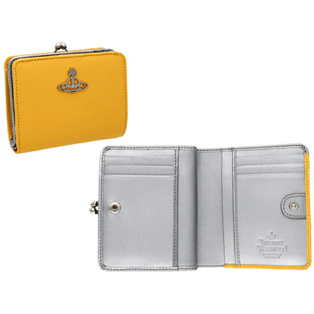 ヴィヴィアン・ウエストウッド 二つ折り財布 レディース ブランド Vivienne Westwood 51010020 イエロー 51010020SAFF-YEL-E401