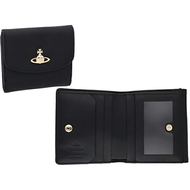 ヴィヴィアン・ウエストウッド 二つ折り財布 レディース ブランド Vivienne Westwood 51150003 ブラック 51150003SAFF-BLK-N403