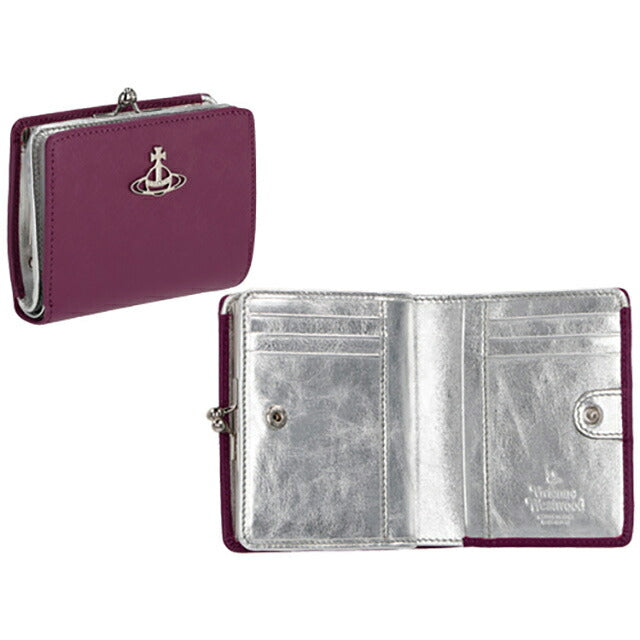 ヴィヴィアン・ウエストウッド 二つ折り財布 レディース ブランド Vivienne Westwood 51010020 パープル 51010020SAFF-PPL-J401
