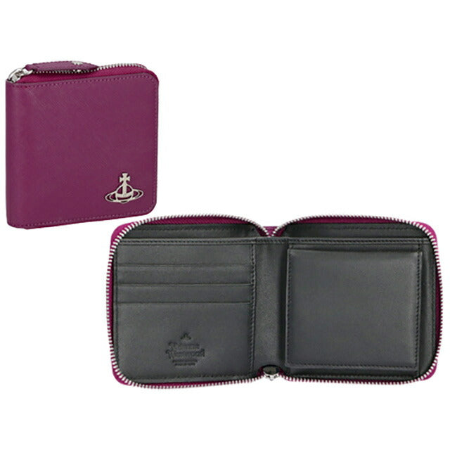 ヴィヴィアン・ウエストウッド 二つ折り財布 レディース ブランド Vivienne Westwood 51010043 パープル 51010043SAFF-PPL-J401