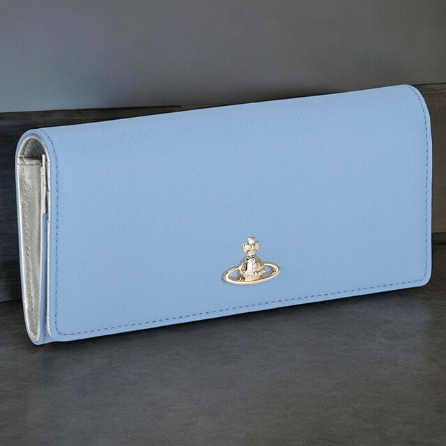 ヴィヴィアン・ウエストウッド 長財布 レディース ブランド Vivienne Westwood 51040027 ライトブルー 51040027SAFF-LBL-K403