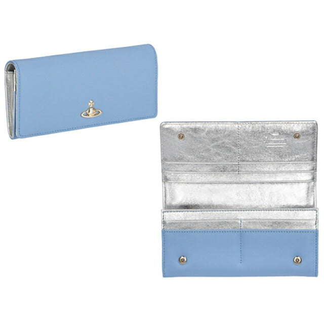 ヴィヴィアン・ウエストウッド 長財布 レディース ブランド Vivienne Westwood 51040027 ライトブルー 51040027SAFF-LBL-K403