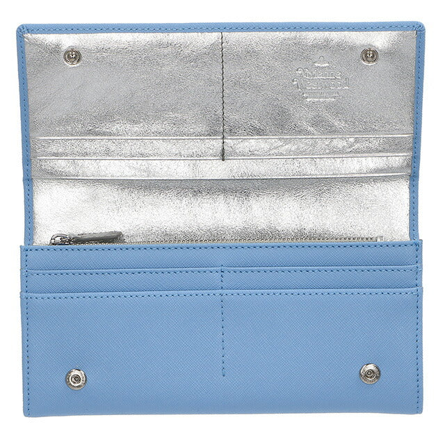ヴィヴィアン・ウエストウッド 長財布 レディース ブランド Vivienne Westwood 51120005 ライトブルー 51120005SAFF-LBL-K403