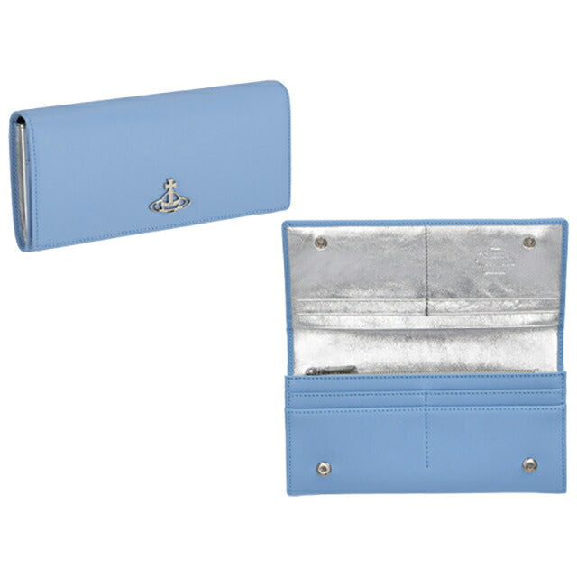 ヴィヴィアン・ウエストウッド 長財布 レディース ブランド Vivienne Westwood 51120005 ライトブルー 51120005SAFF-LBL-K403