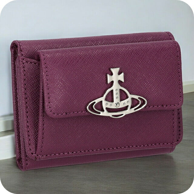 ヴィヴィアン・ウエストウッド 三つ折り財布 レディース ブランド Vivienne Westwood 52010013 パープル 52010013SAFF-PPL-J401