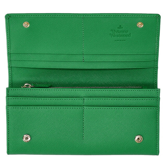 ヴィヴィアン・ウエストウッド 長財布 レディース ブランド Vivienne Westwood 5104007AU グリーン 5104007AUSAFFBI-BRIGR-M401
