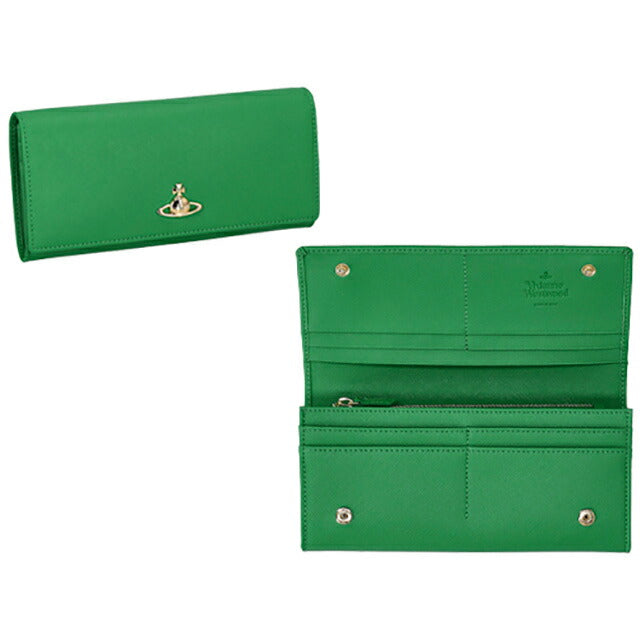 ヴィヴィアン・ウエストウッド 長財布 レディース ブランド Vivienne Westwood 5104007AU グリーン 5104007AUSAFFBI-BRIGR-M401