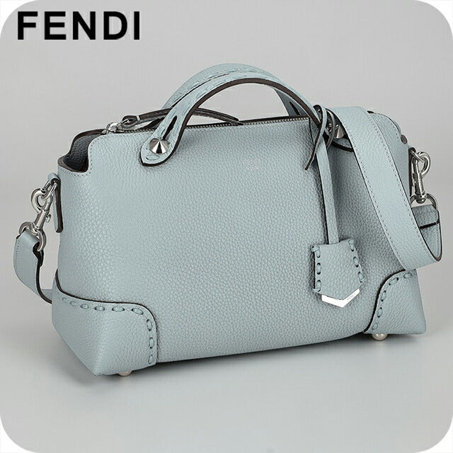 FENDI 手提包女士品牌 FENDI 皮革 ITALY 8BL146-0ARBB F1NQ0 浅蓝色轻便小手提包奢华时尚礼物女士实用可爱