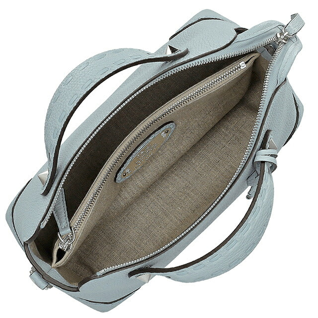 FENDI 手提包女士品牌 FENDI 皮革 ITALY 8BL146-0ARBB F1NQ0 浅蓝色轻便小手提包奢华时尚礼物女士实用可爱