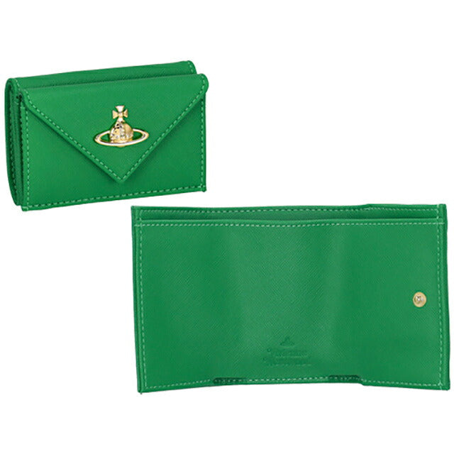 ヴィヴィアン・ウエストウッド 三つ折り財布 レディース ブランド Vivienne Westwood 51010057U グリーン 51010057USAFFBI-BRIGR-M401