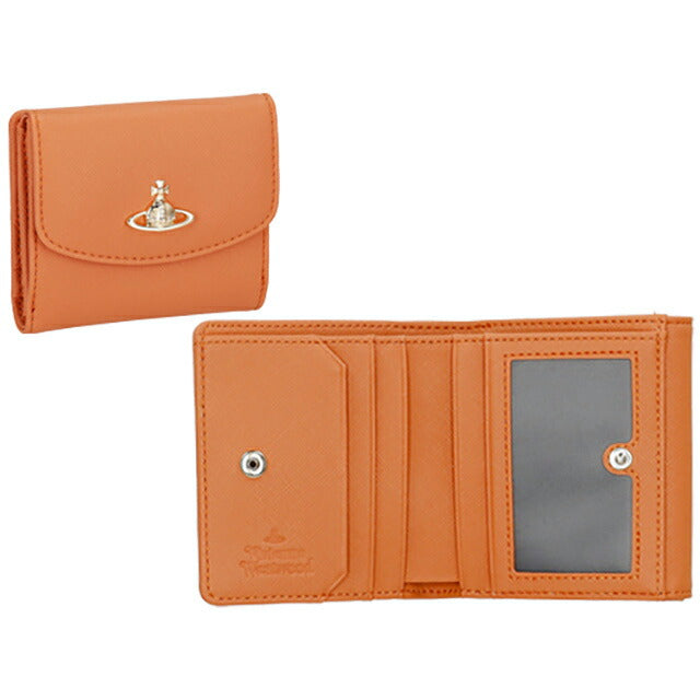 ヴィヴィアン・ウエストウッド 二つ折り財布 レディース ブランド Vivienne Westwood 51150028U オレンジ 51150028USAFFBI-ORG-F401