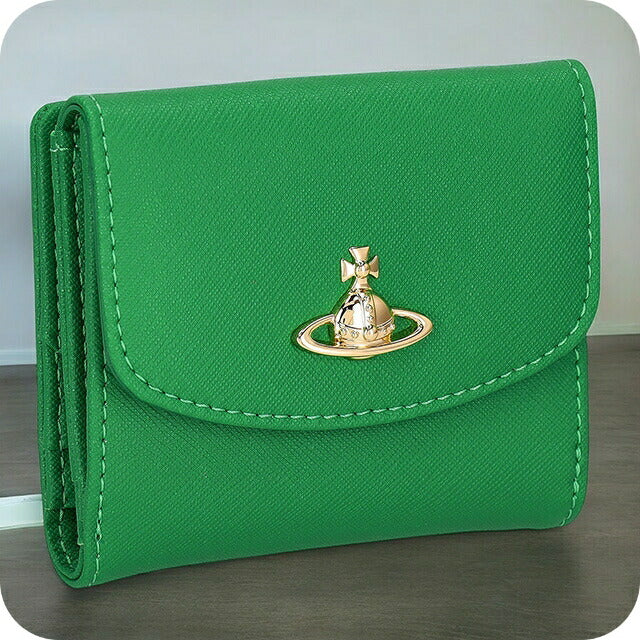 ヴィヴィアン・ウエストウッド 二つ折り財布 レディース ブランド Vivienne Westwood 51150028U グリーン 51150028USAFFBI-BRIGR-M401