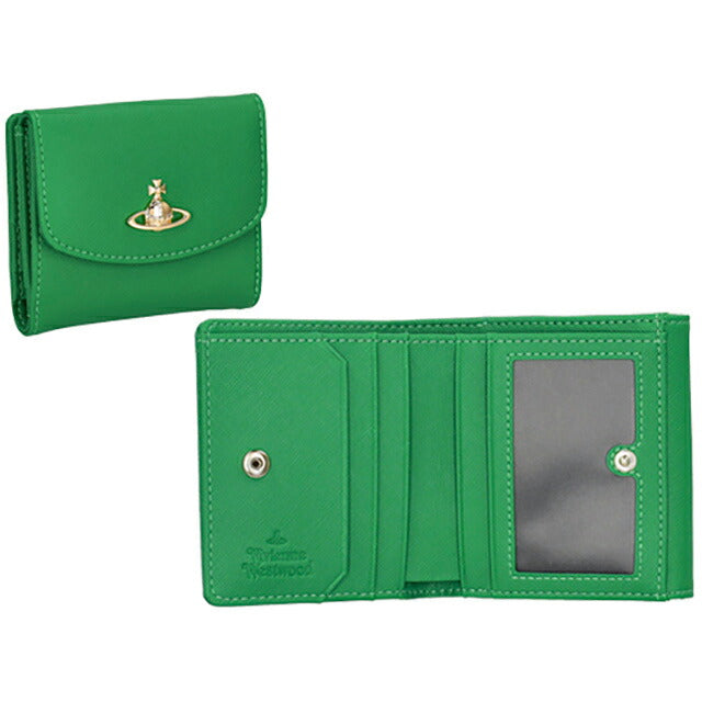 ヴィヴィアン・ウエストウッド 二つ折り財布 レディース ブランド Vivienne Westwood 51150028U グリーン 51150028USAFFBI-BRIGR-M401