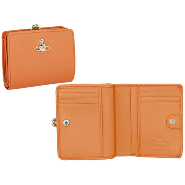ヴィヴィアン・ウエストウッド 二つ折り財布 レディース ブランド Vivienne Westwood 5107004CU オレンジ 5107004CUSAFFBI-ORG-F401
