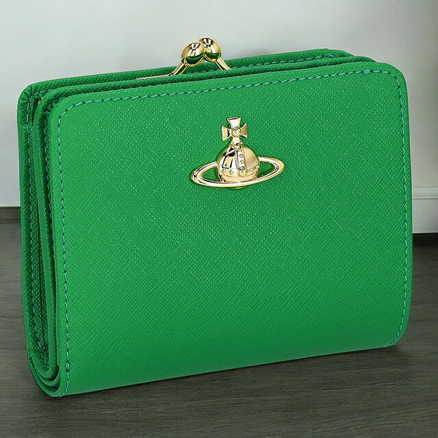 ヴィヴィアン・ウエストウッド 二つ折り財布 レディース ブランド Vivienne Westwood 5107004CU グリーン 5107004CUSAFFBI-BRIGR-M401