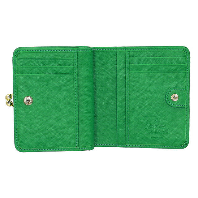 ヴィヴィアン・ウエストウッド 二つ折り財布 レディース ブランド Vivienne Westwood 5107004CU グリーン 5107004CUSAFFBI-BRIGR-M401