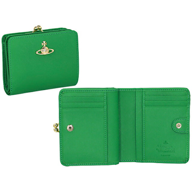 ヴィヴィアン・ウエストウッド 二つ折り財布 レディース ブランド Vivienne Westwood 5107004CU グリーン 5107004CUSAFFBI-BRIGR-M401