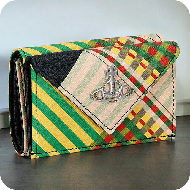 ヴィヴィアン・ウエストウッド 三つ折り財布 レディース ブランド Vivienne Westwood 51150009U COMBAT TARTAN 51150009USAFFTA-COMTA-O102