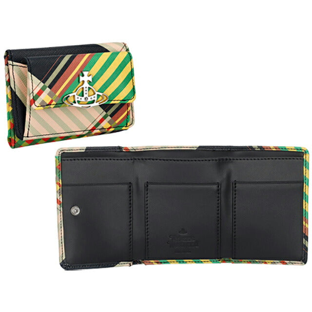 ヴィヴィアン・ウエストウッド 三つ折り財布 レディース ブランド Vivienne Westwood 52010013U COMBAT TARTAN 52010013USAFFTA-COMTA-O102