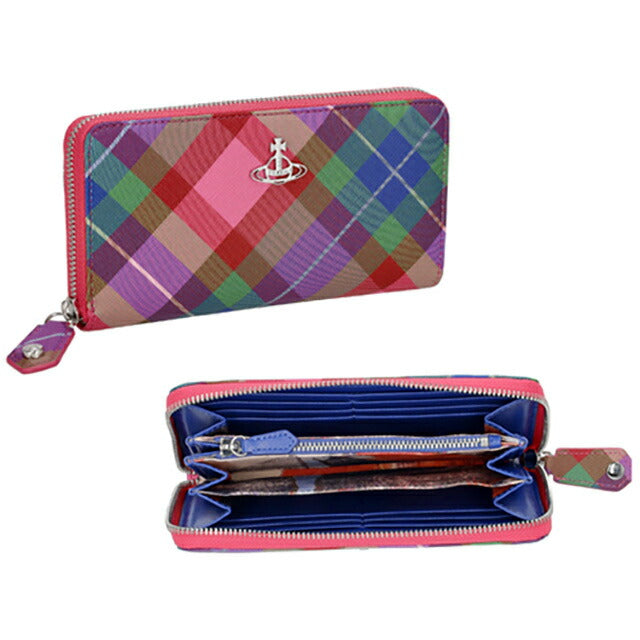 ヴィヴィアン・ウエストウッド 長財布 レディース ブランド Vivienne Westwood 51060058W CANDY TARTAN 51060058WSAFFPR-CA-TA-G301