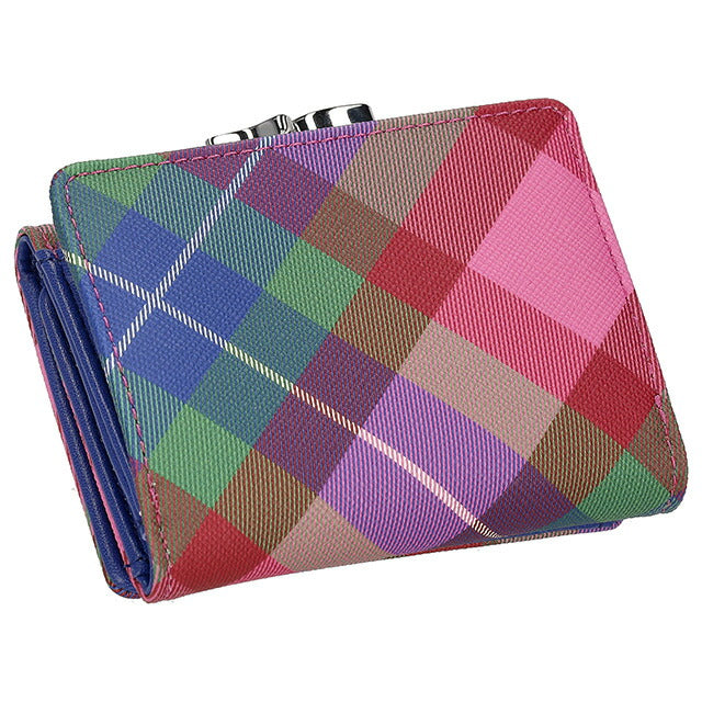 ヴィヴィアン・ウエストウッド 三つ折り財布 レディース ブランド Vivienne Westwood 5115002NW CANDY TARTAN 5115002NWSAFFPR-CA-TA-G301