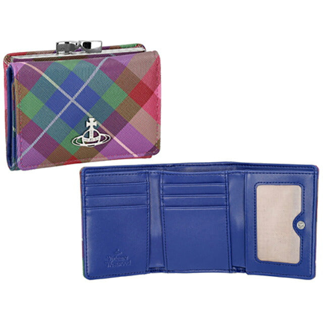 ヴィヴィアン・ウエストウッド 三つ折り財布 レディース ブランド Vivienne Westwood 5115002NW CANDY TARTAN 5115002NWSAFFPR-CA-TA-G301