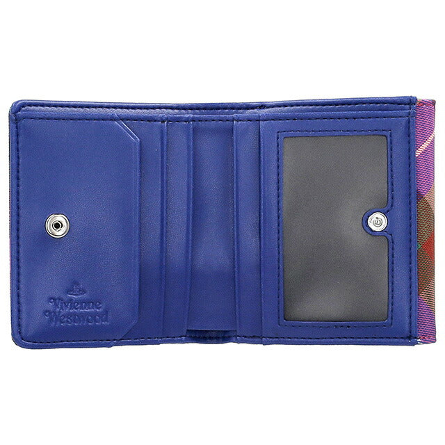 ヴィヴィアン・ウエストウッド 二つ折り財布 レディース ブランド Vivienne Westwood 51150033W CANDY TARTAN 51150033WSAFFPR-CA-TA-G301