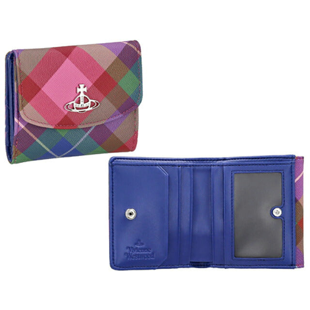 ヴィヴィアン・ウエストウッド 二つ折り財布 レディース ブランド Vivienne Westwood 51150033W CANDY TARTAN 51150033WSAFFPR-CA-TA-G301