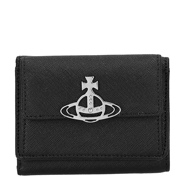 ヴィヴィアン・ウエストウッド 三つ折り財布 レディース ブランド Vivienne Westwood レザー 5115002UW-L001N ブラック 5115002UW-L001N-N401