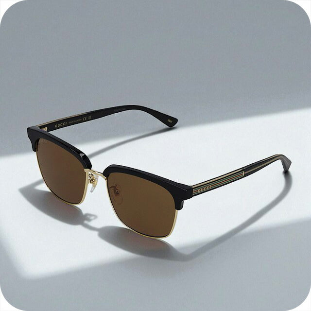 グッチ サングラス メンズ ブランド GUCCI GG0382S ゴールド/ブラック GG0382S-002-INT-SUN-MEN