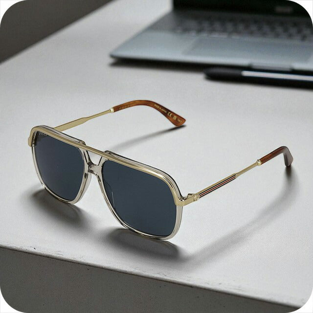 グッチ サングラス メンズ レディース ブランド GUCCI GG0200S ゴールド/シルバー GG0200S-004-INT-SUN-UNI
