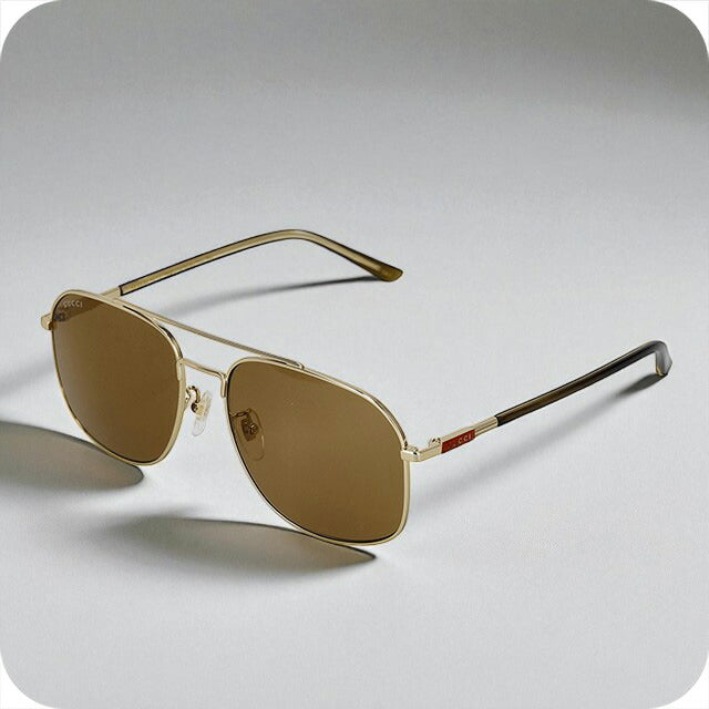 GUCCI グッチ ゴールドメタル アビエーター サングラス Aviator frame sunglasses in gold-toned metal | GUCCI® CA