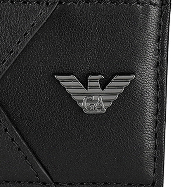 エンポリオ・アルマーニ カードケース メンズ ブランド EMPORIO ARMANI EM002776-AF19365 UC001 ブラック 定期入れ 高級 おしゃれ プレゼント 実用的
