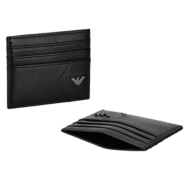 エンポリオ・アルマーニ カードケース メンズ ブランド EMPORIO ARMANI EM002776-AF19365 UC001 ブラック 定期入れ 高級 おしゃれ プレゼント 実用的