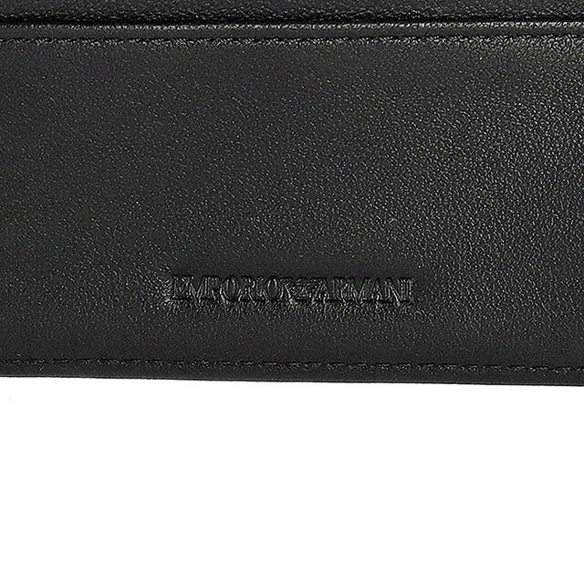 エンポリオ・アルマーニ 二つ折り財布 メンズ ブランド EMPORIO ARMANI EM003600-AF19365 UC001 ブラック ウォレット 高級 おしゃれ プレゼント 実用的