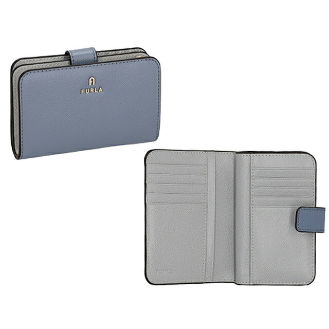 フルラ 二つ折り財布 レディース ブランド FURLA レザー WP00314-ARE000 4352S ブルー/グレー ウォレット 高級 おしゃれ プレゼント 実用的
