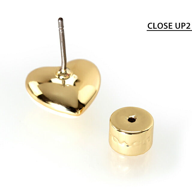 コーチ ピアス レディース ブランド COACH スタッド ハート 両耳用 479226 GLD 100 ホワイト ゴールド アクセサリー 479226GLD100