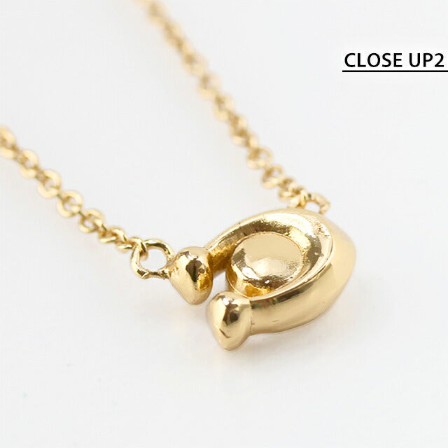 コーチ ネックレス レディース ブランド COACH ペンダント ロゴ 493112 GLD 110 ゴールド クリア アクセサリー 493112GLD110