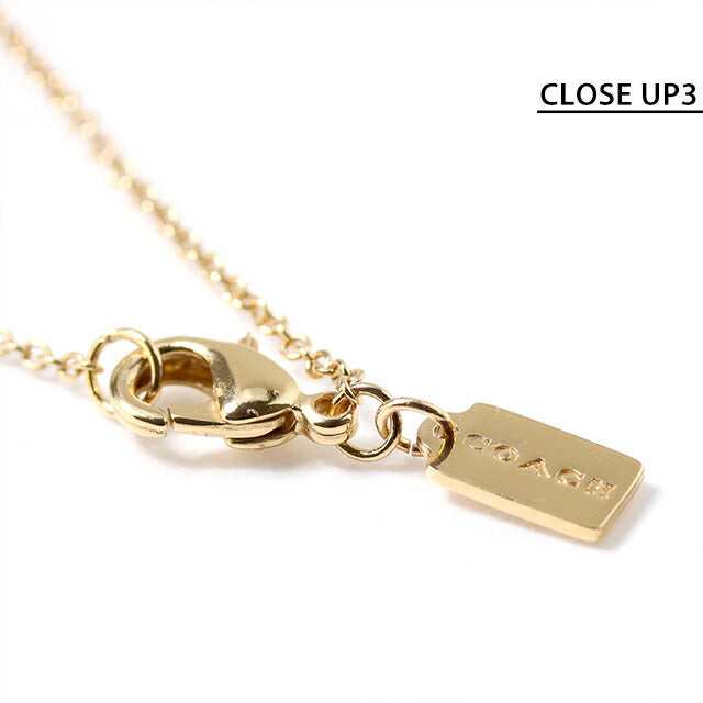 コーチ ネックレス レディース ブランド COACH ペンダント ロゴ 493112 GLD 110 ゴールド クリア アクセサリー 493112GLD110