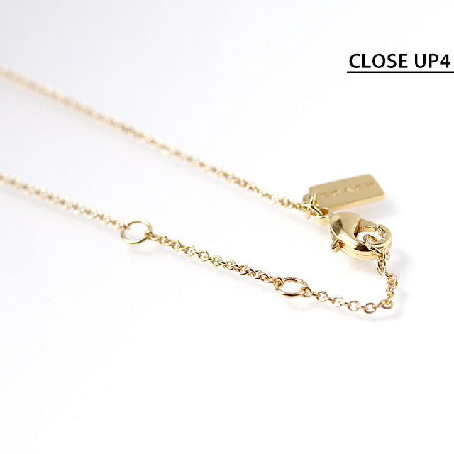 コーチ ネックレス レディース ブランド COACH ペンダント ロゴ 493112 GLD 110 ゴールド クリア アクセサリー 493112GLD110
