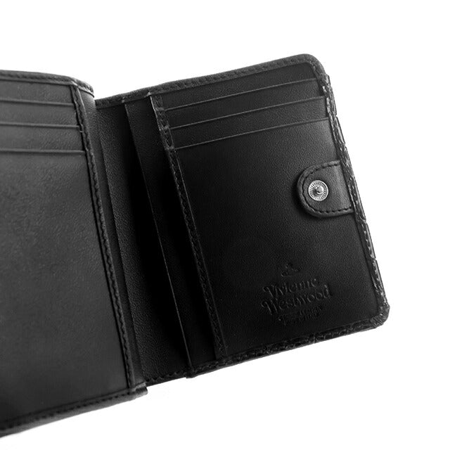 Vivienne Westwood 双折钱包 双折钱包女式 Vivienne Westwood 浮雕鳄鱼皮搭扣徽标 51010020U L0039 N401 51010020U-L0039-N401