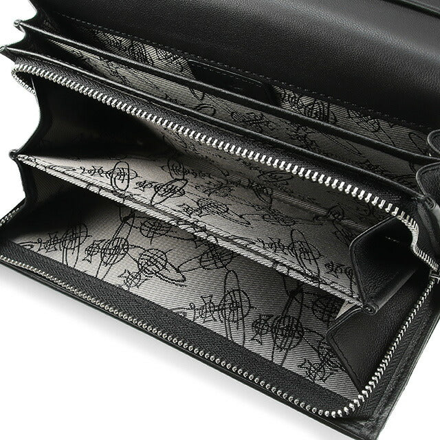 ヴィヴィアン ウエストウッド 財布 長財布 メンズ レディース 小銭入れ Vivienne Westwood EMMA 51060025 L001L N403 ブラック 51060025-L001L-N403